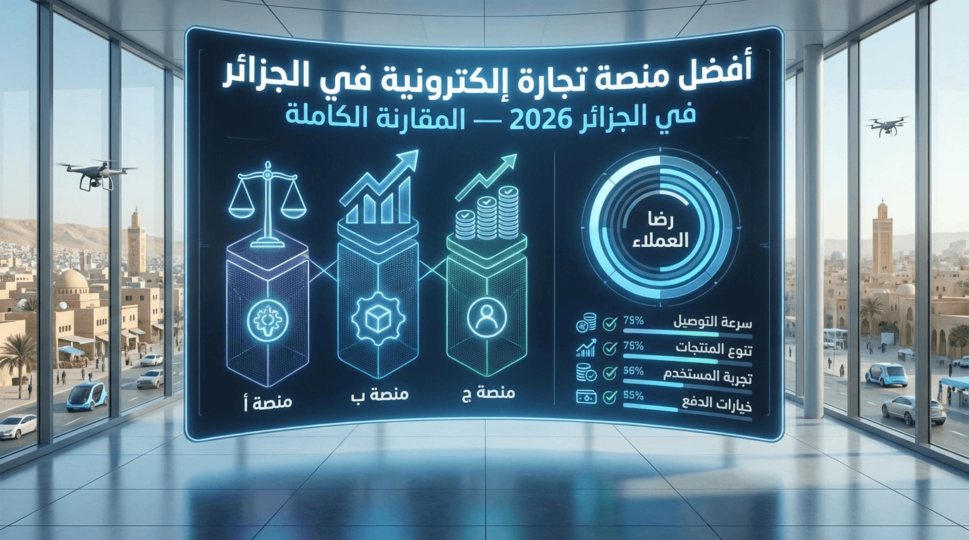 أفضل منصة تجارة إلكترونية في الجزائر 2026 — المقارنة الكاملة