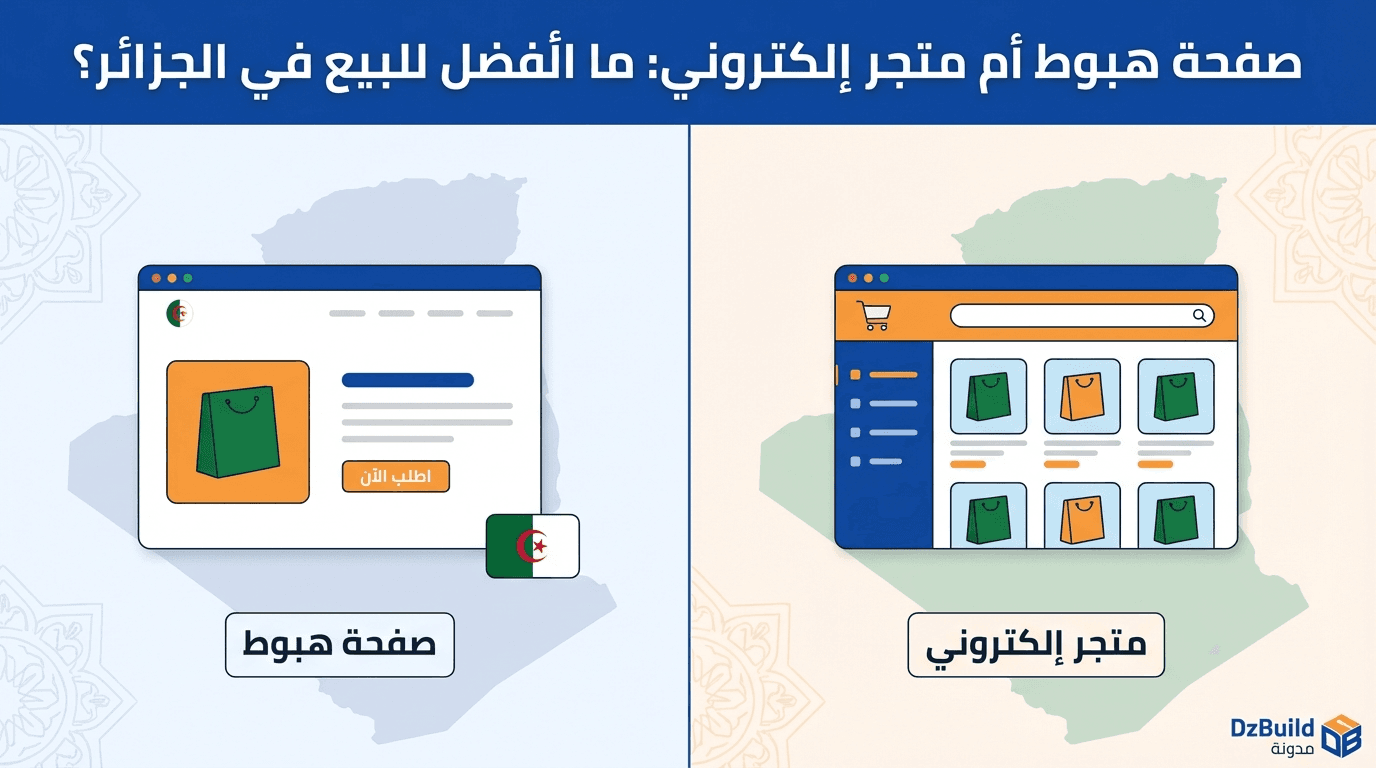 صفحة هبوط أم متجر إلكتروني: ما األفضل للبيع في الجزائر؟